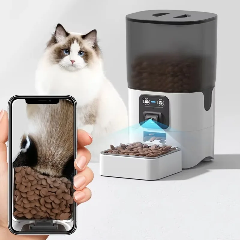 Automatic Pet Feeder - CANBOUN 6L Dönebilen HD Kamera Akıllı