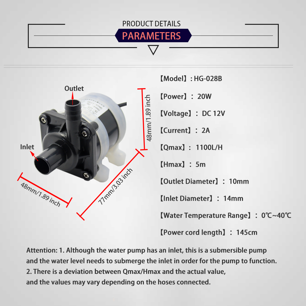12V DC fırçasız küçük dalgıç p - Aquarium Fish Tank incelemesi ve fiyatı